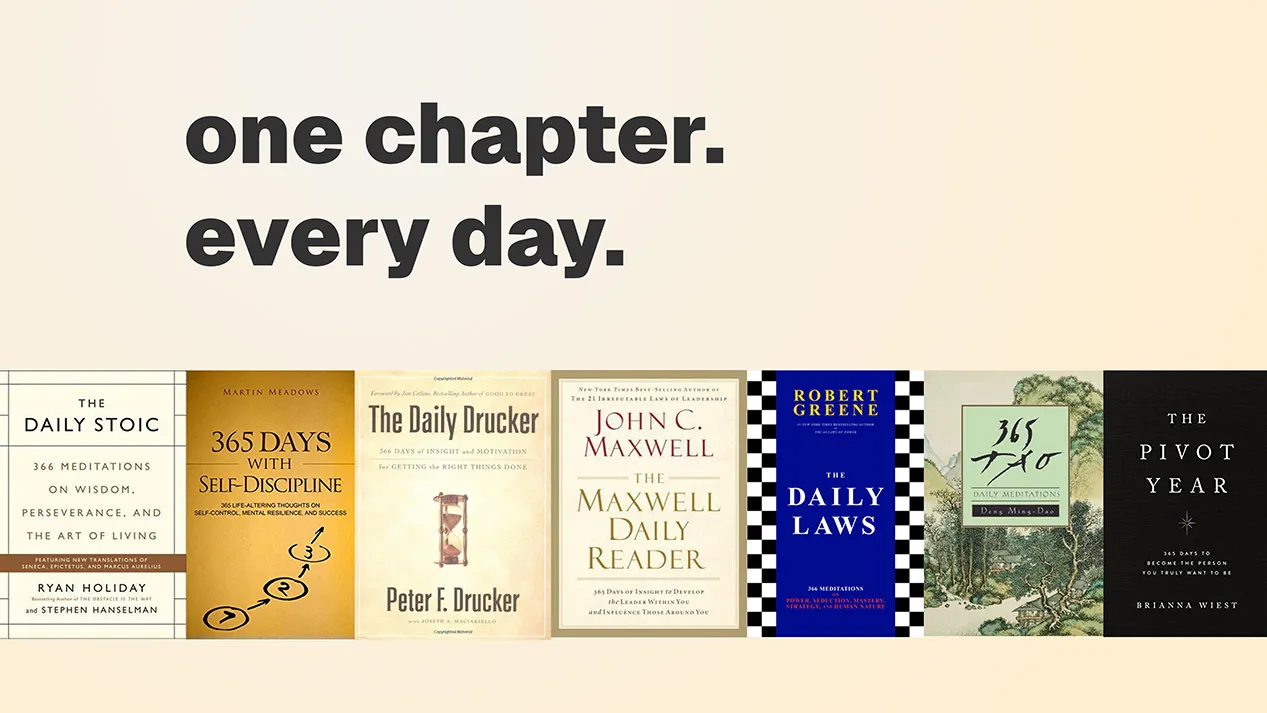 Reading one chapter per day - 366 days books